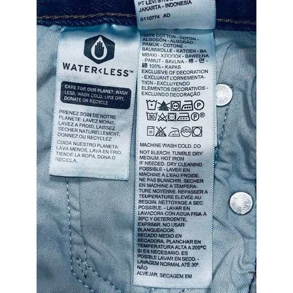 Levis 501 Jeans Womens 24x30 Fits 27x30 Blue Premium Button Fly Distressed Big E - Picture 14 of 16